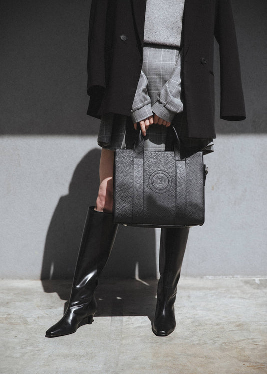 MINI HOUSTON NERO BAG IN TAURUS LEATHER