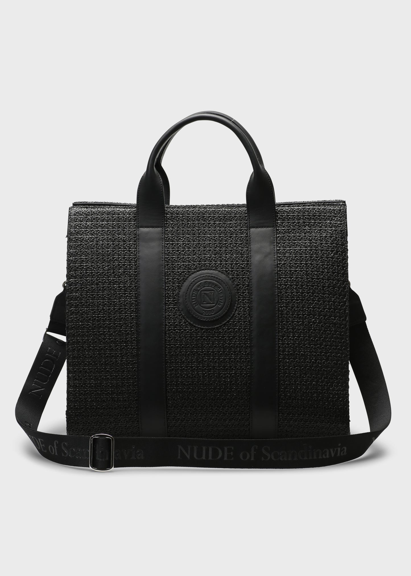 NEW HOUSTON NERO BAG IN RAFIA