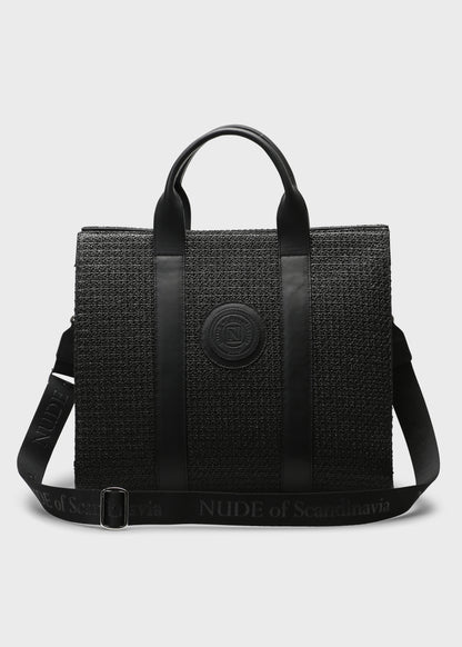NEW HOUSTON NERO BAG IN RAFIA