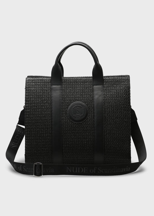 NEW HOUSTON NERO BAG IN RAFIA