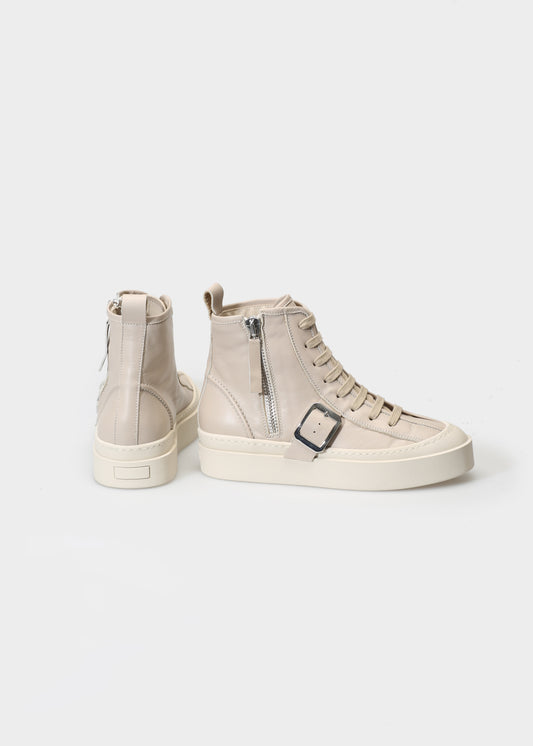 NICKY 003 LATTE MACCHIATO SNEAKER IN CAPRICORNO LEATHER
