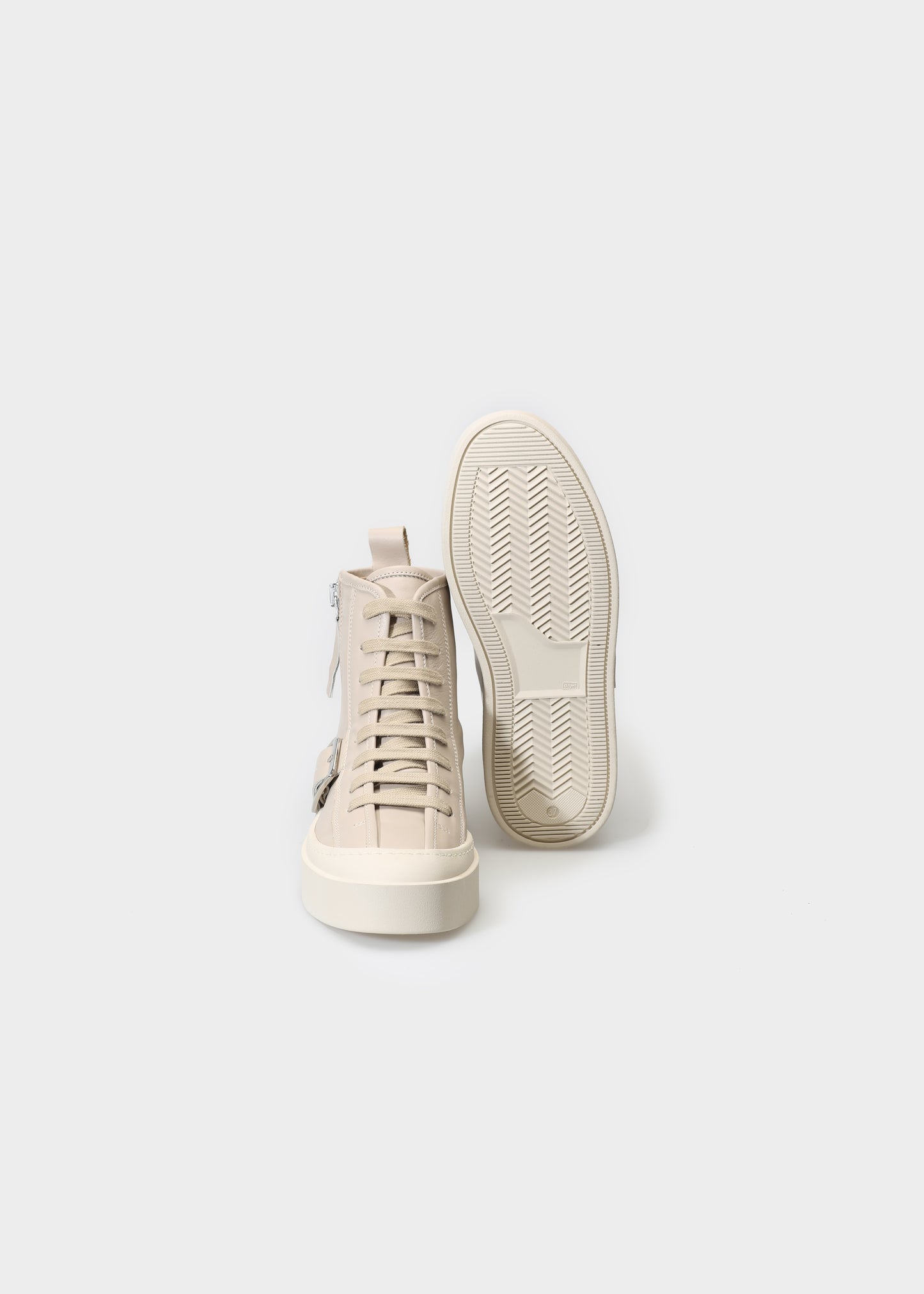 NICKY 003 LATTE MACCHIATO SNEAKER IN CAPRICORNO LEATHER