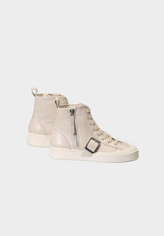 NICKY 003 LATTE MACCHIATO SNEAKER IN CAPRICORNO LEATHER