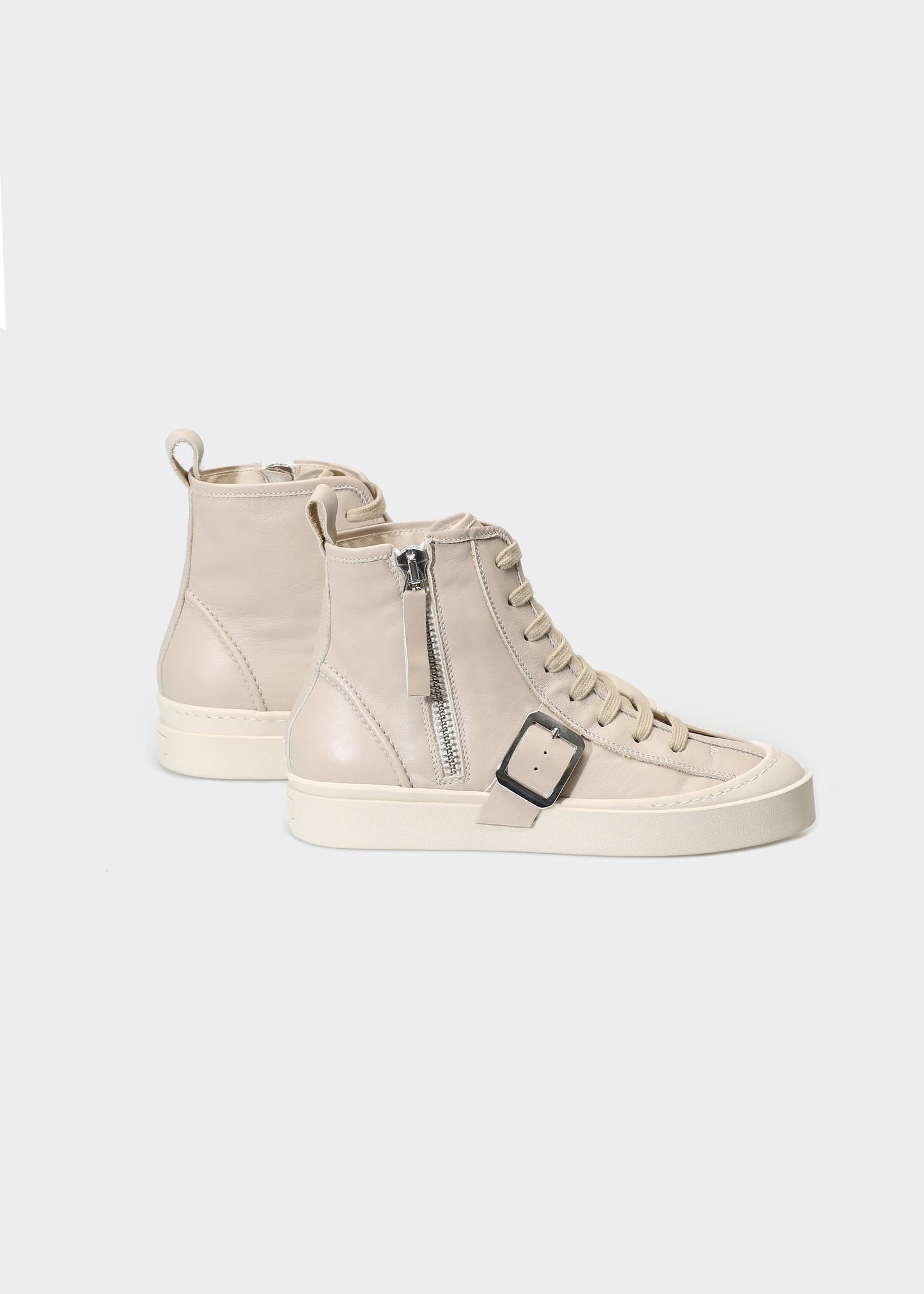 NICKY 003 LATTE MACCHIATO SNEAKER IN CAPRICORNO LEATHER