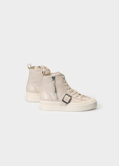 NICKY 003 LATTE MACCHIATO SNEAKER IN CAPRICORNO LEATHER