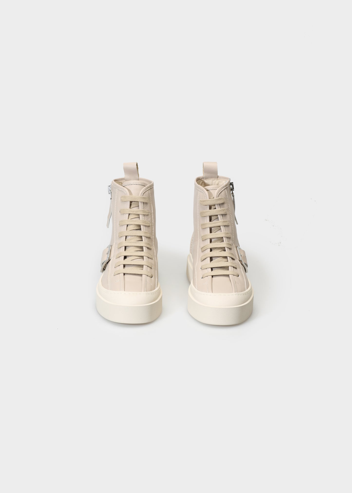NICKY 003 LATTE MACCHIATO SNEAKER IN CAPRICORNO LEATHER