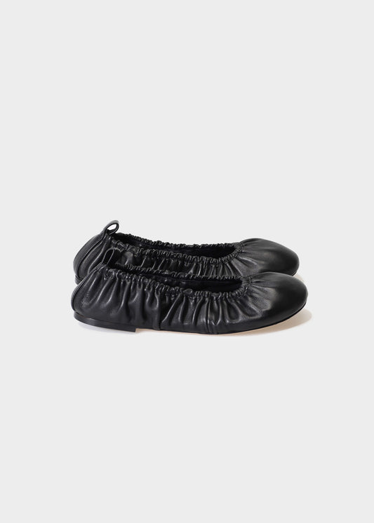 SAGA 001 NERO BALLET FLAT IN NAPPA LEATHER
