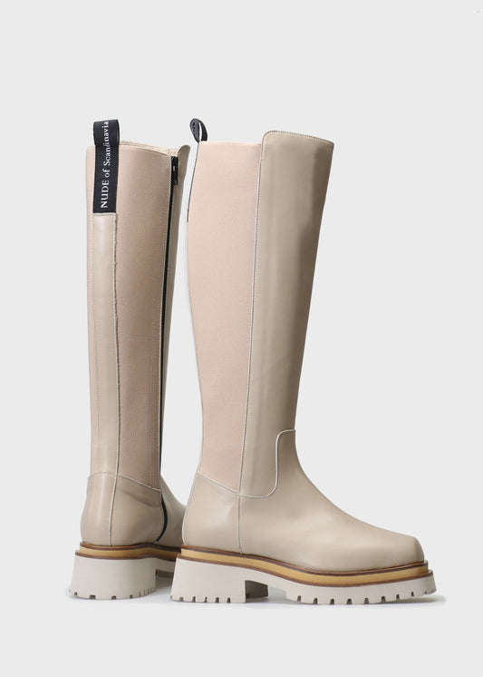 VILMA 045 LATTE MACCHIATO BOOTS IN CAPRICORNO LEATHER