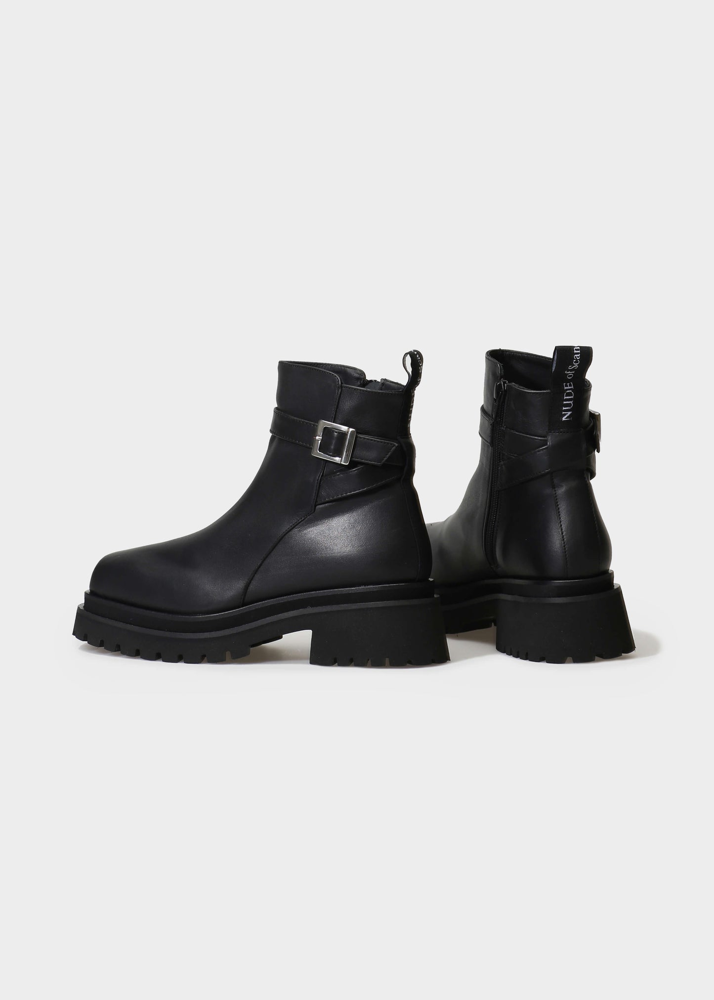 VILMA 888 NERO BOOTS IN CAPRICORNO LEATHER