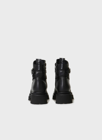 VILMA 888 NERO BOOTS IN CAPRICORNO LEATHER