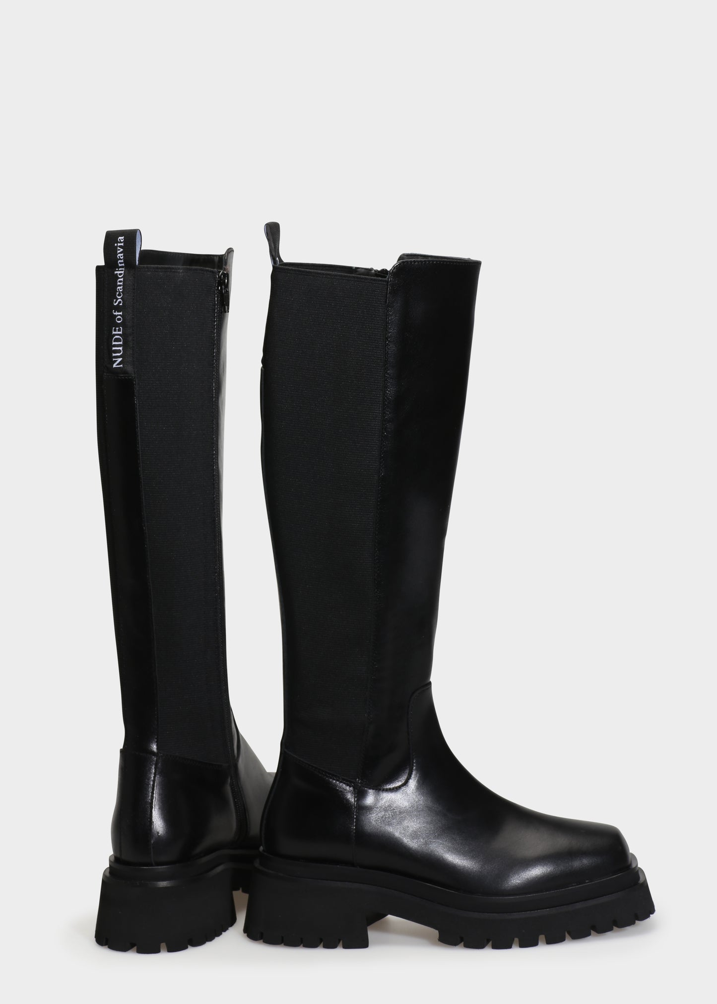 VILMA 044 NERO BOOTS IN CAPRICORNO LEATHER