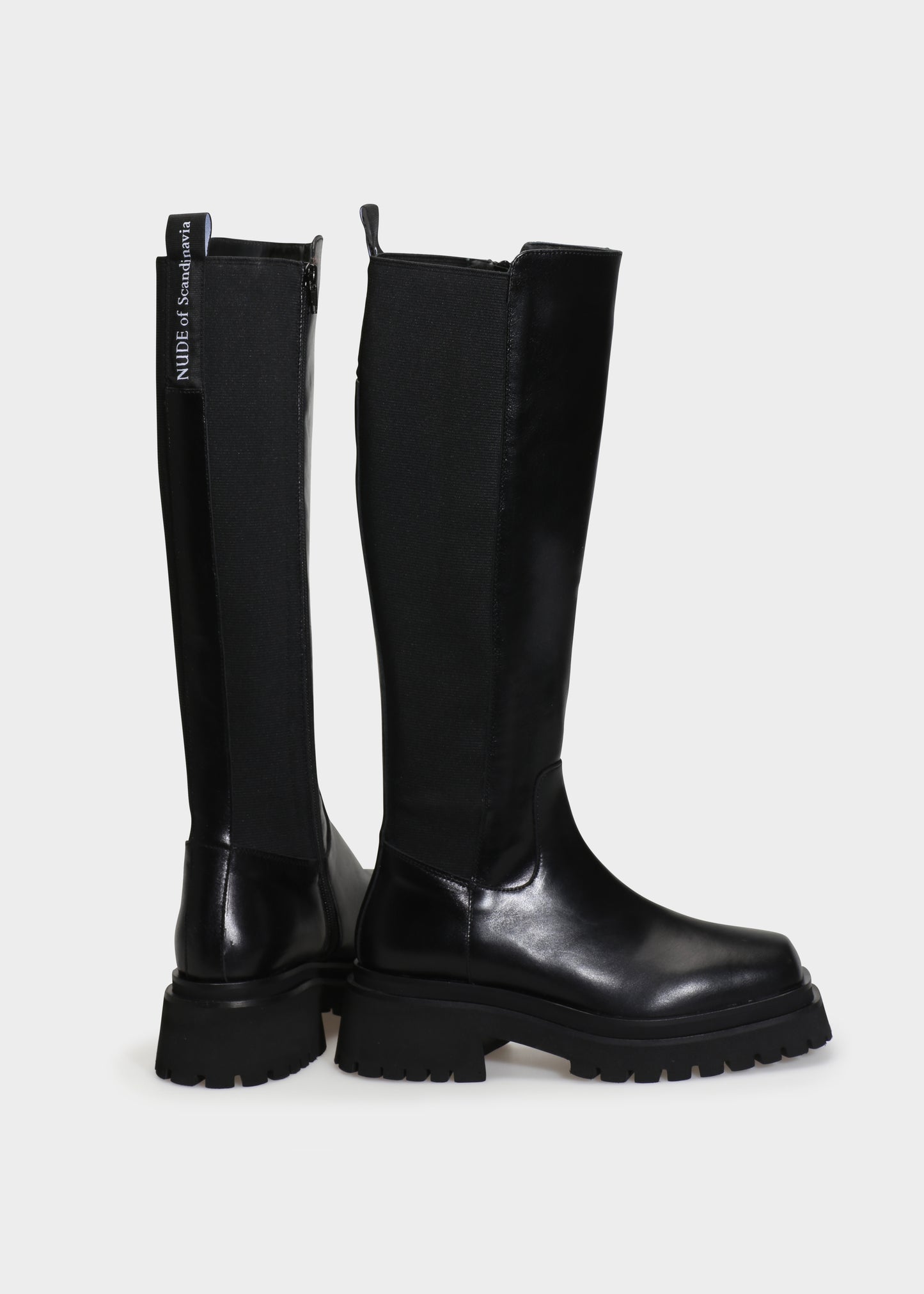 VILMA 044 NERO BOOTS IN CAPRICORNO LEATHER