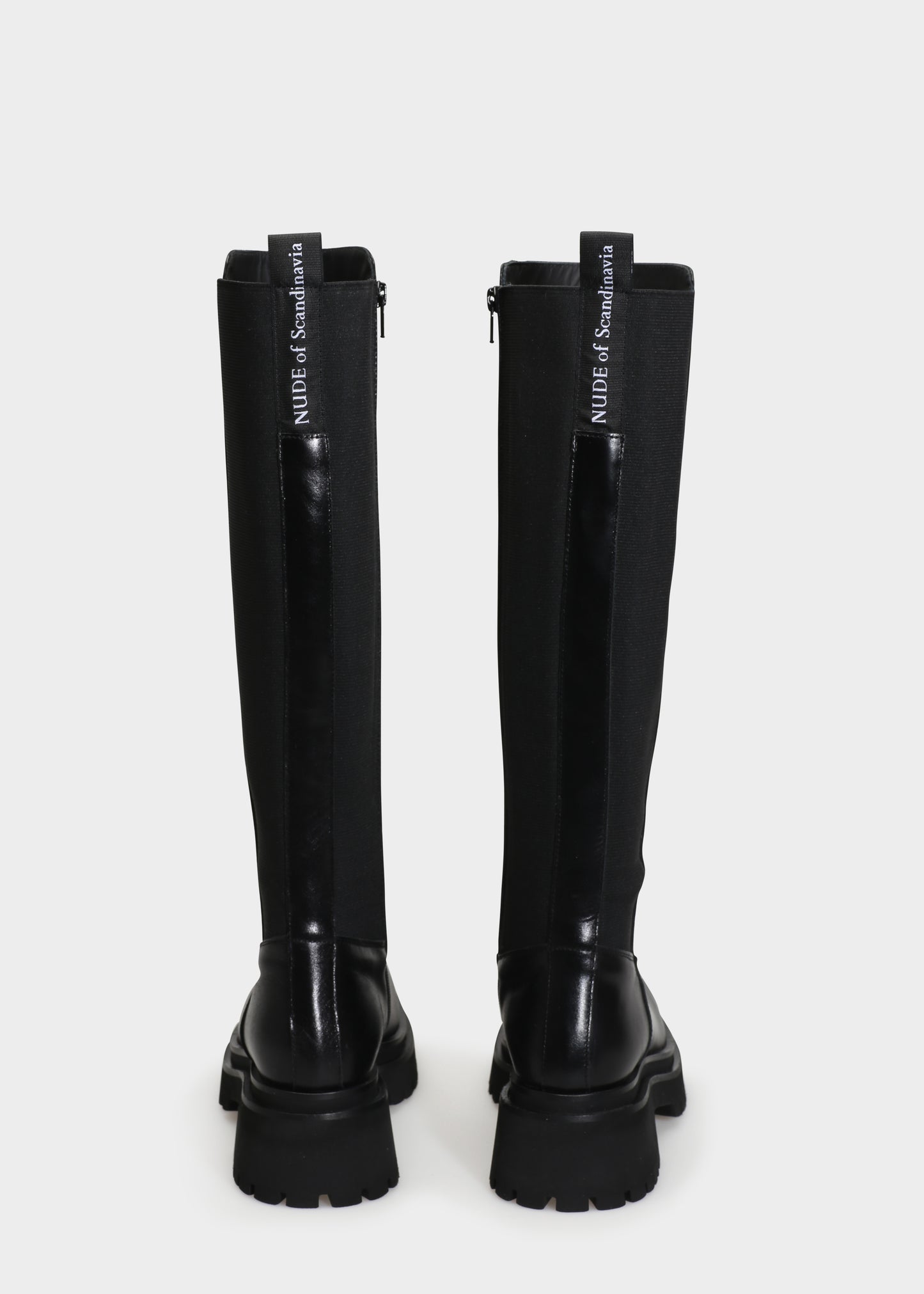 VILMA 044 NERO BOOTS IN CAPRICORNO LEATHER