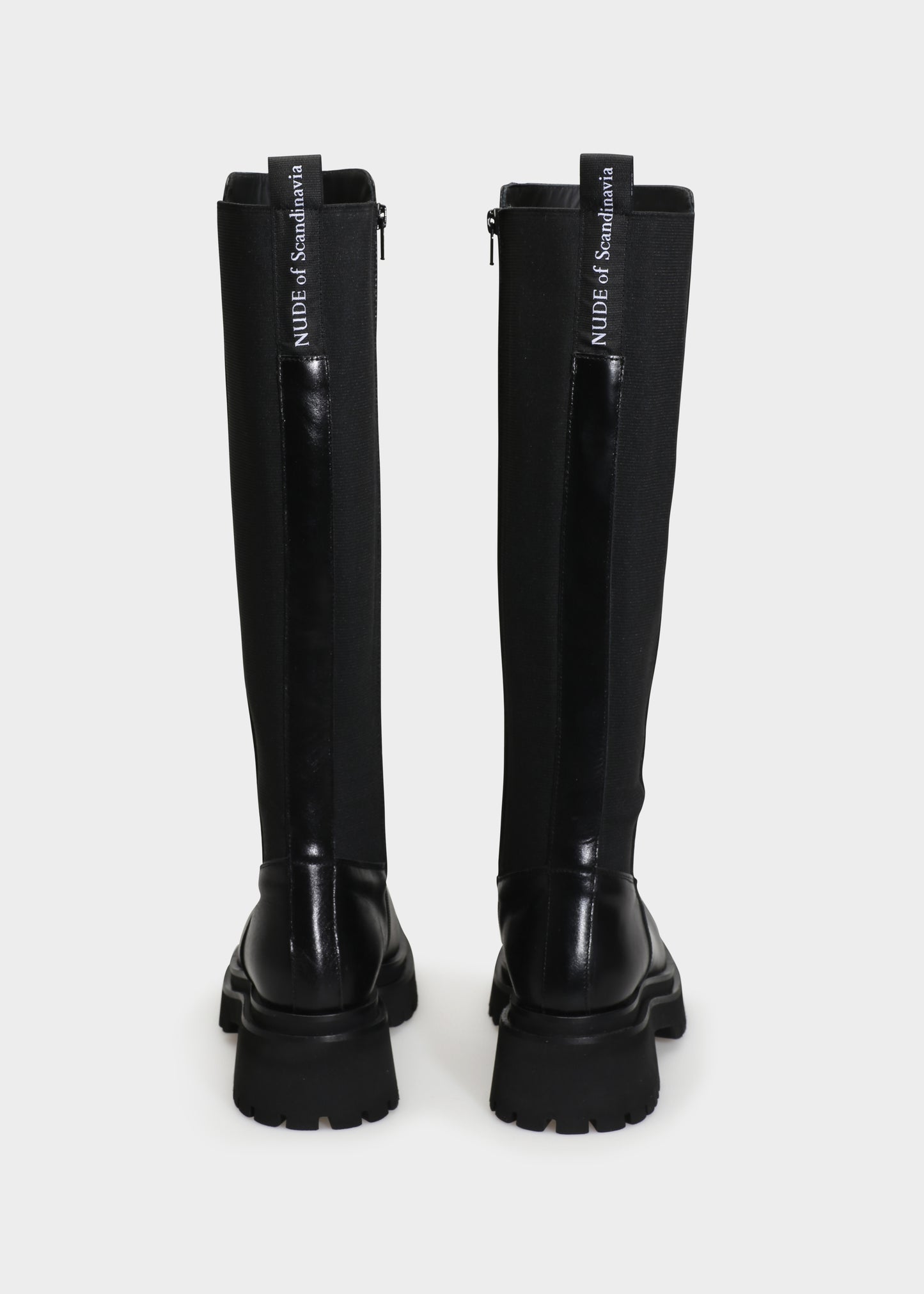 VILMA 044 NERO BOOTS IN CAPRICORNO LEATHER