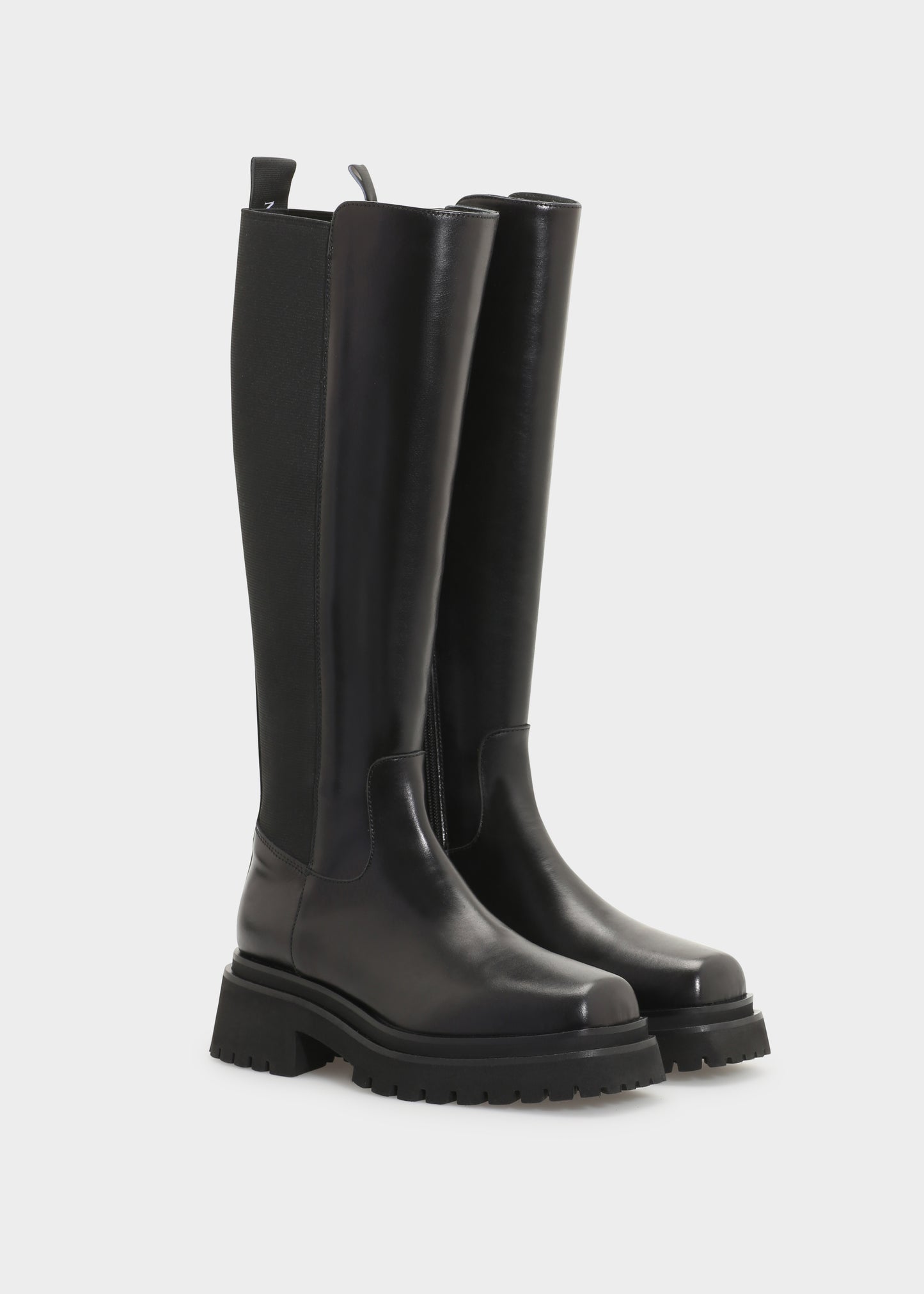 VILMA 044 NERO BOOTS IN CAPRICORNO LEATHER