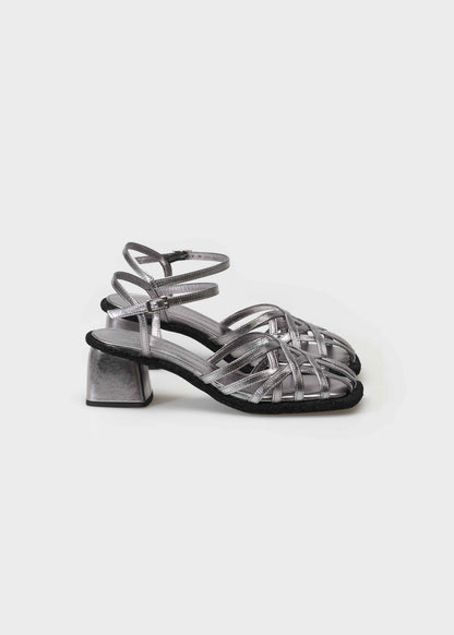 VICTORIA 003 ACCAIO HEELS IN LAMINATO LEATHER