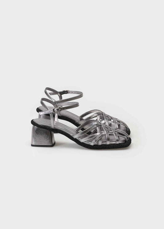 VICTORIA 003 ACCAIO HEELS IN LAMINATO LEATHER