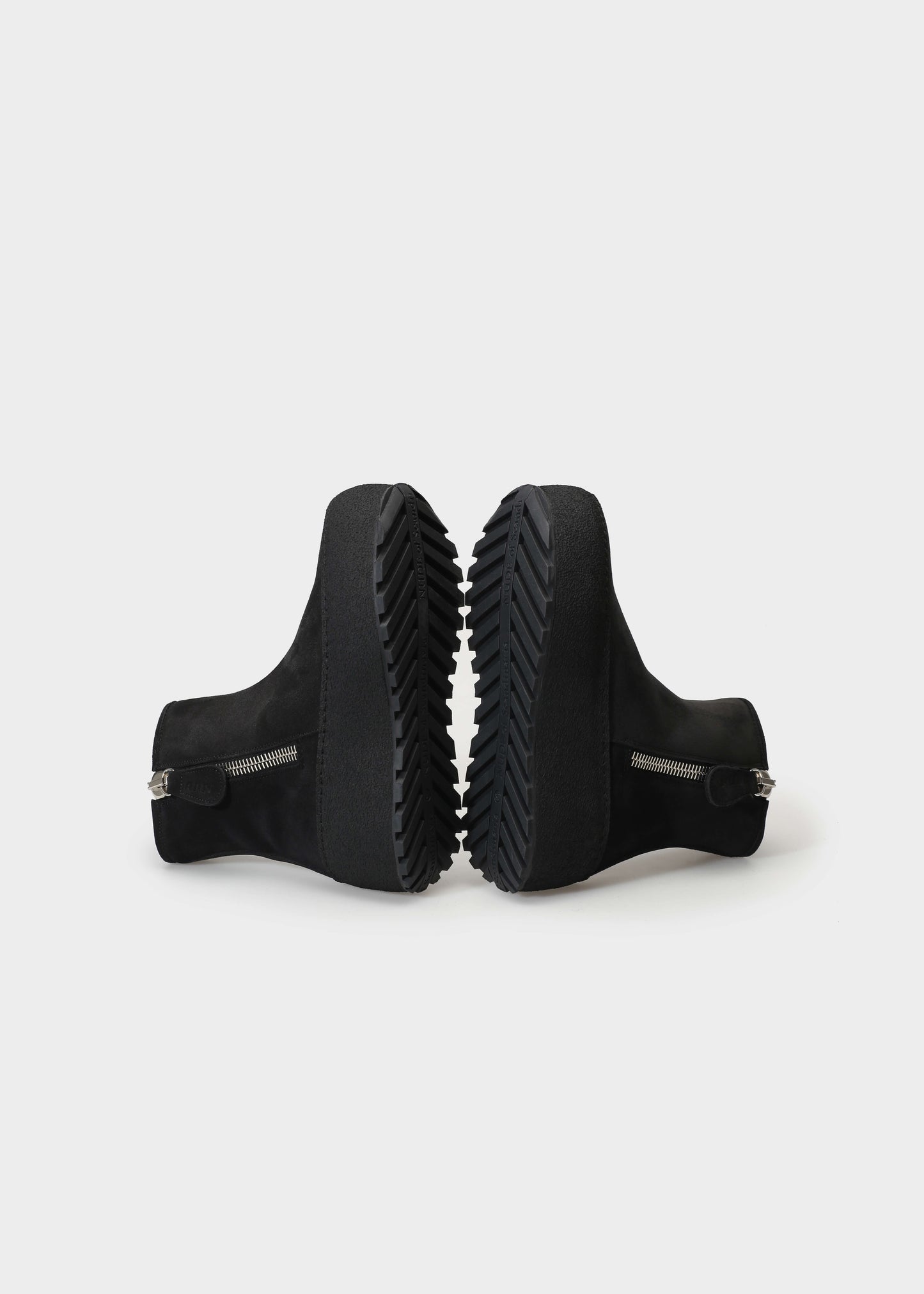 WINTER 002LN NERO BOOT IN VELOUR IDRO LEATHER - NERO SOLE