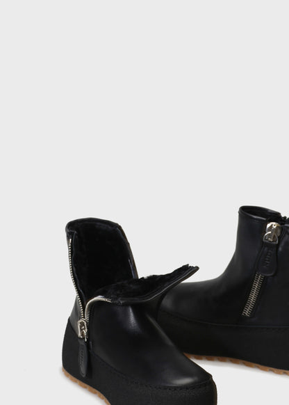 WINTER 002LA NERO BOOT IN KIPS LEATHER - AMBRA SOLE