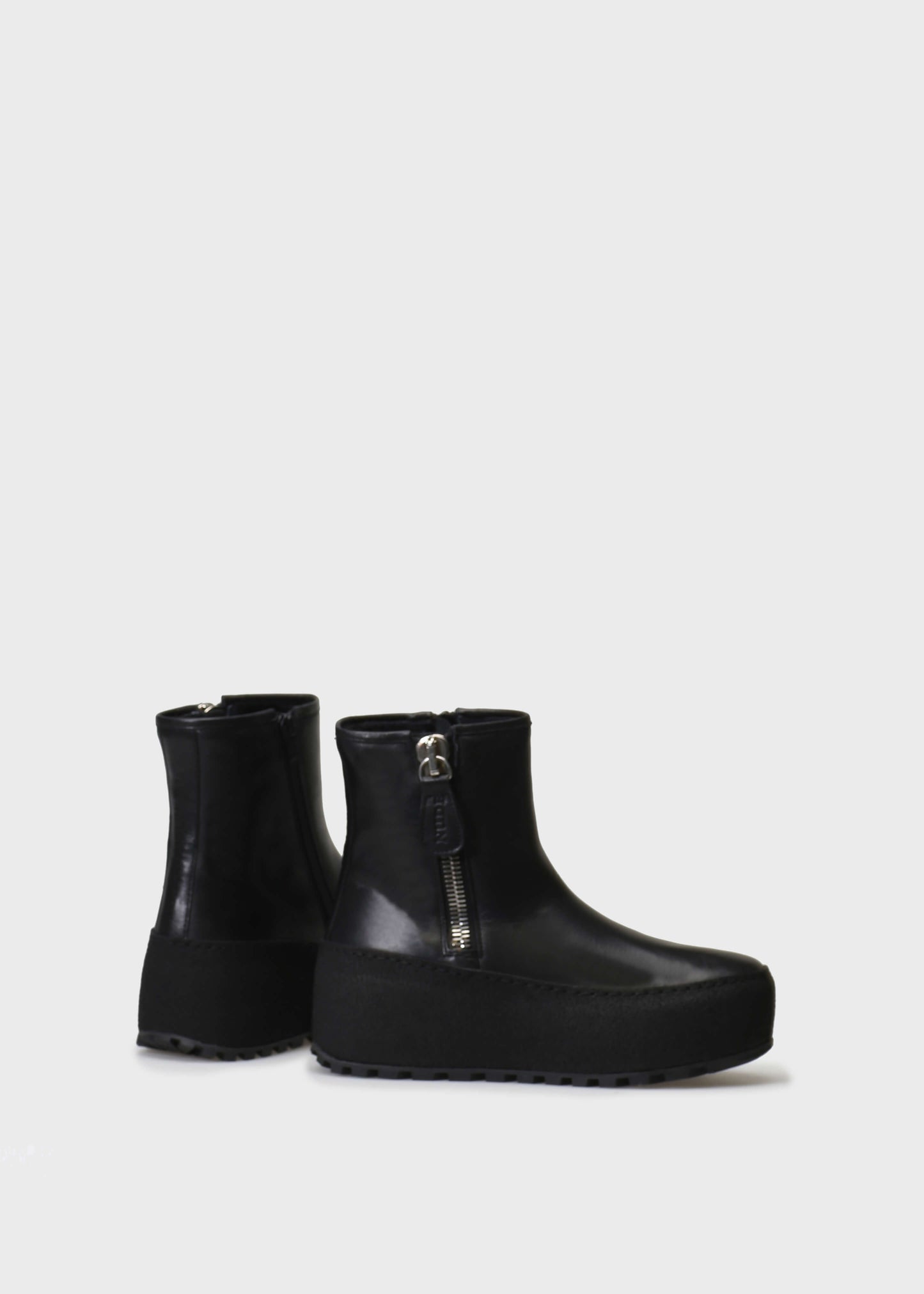 WINTER 002LN NERO BOOTS IN KIPS LEATHER - BLACK SOLE