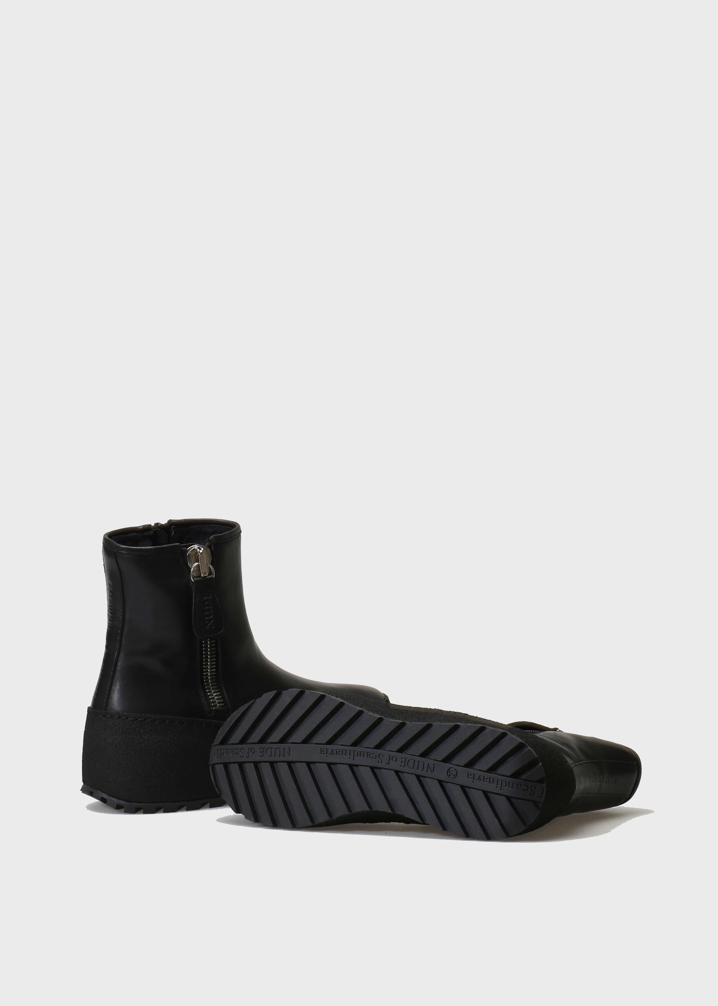 WINTER 002LN NERO BOOTS IN KIPS LEATHER - BLACK SOLE