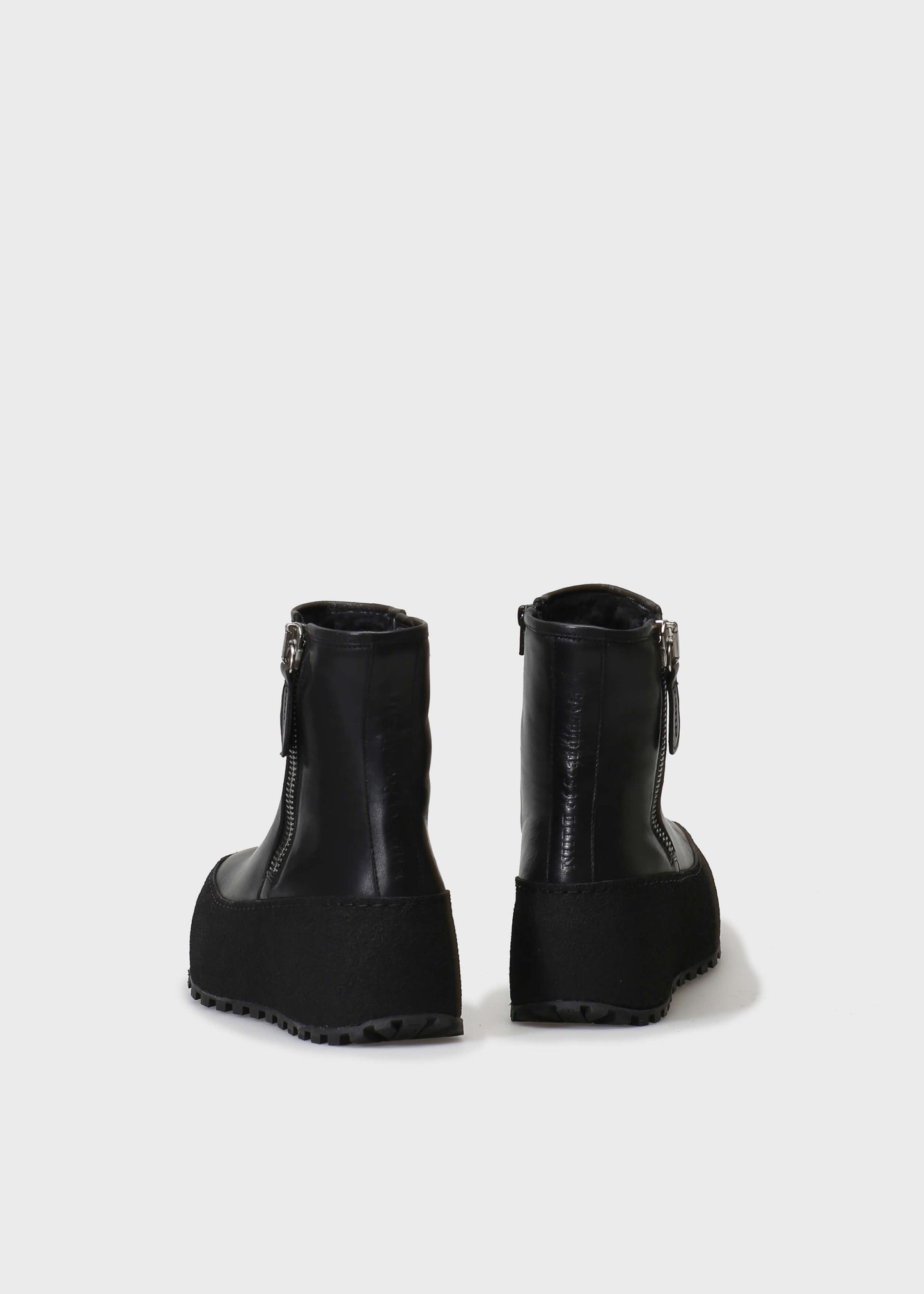 WINTER 002LN NERO BOOTS IN KIPS LEATHER - BLACK SOLE