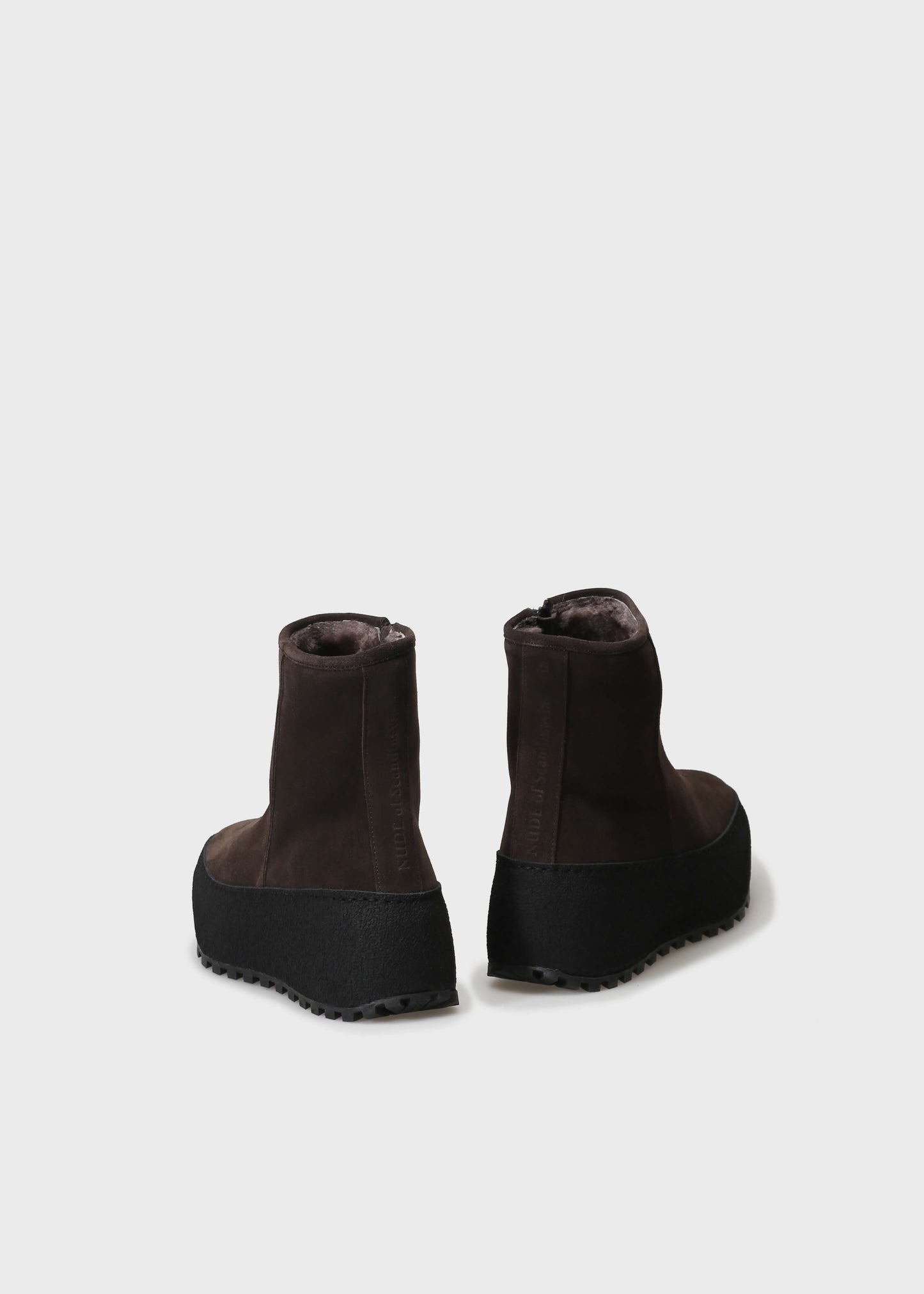 WINTER 002LN T.MORO BOOT IN VELOUR IDRO LEATHER - BLACK SOLE