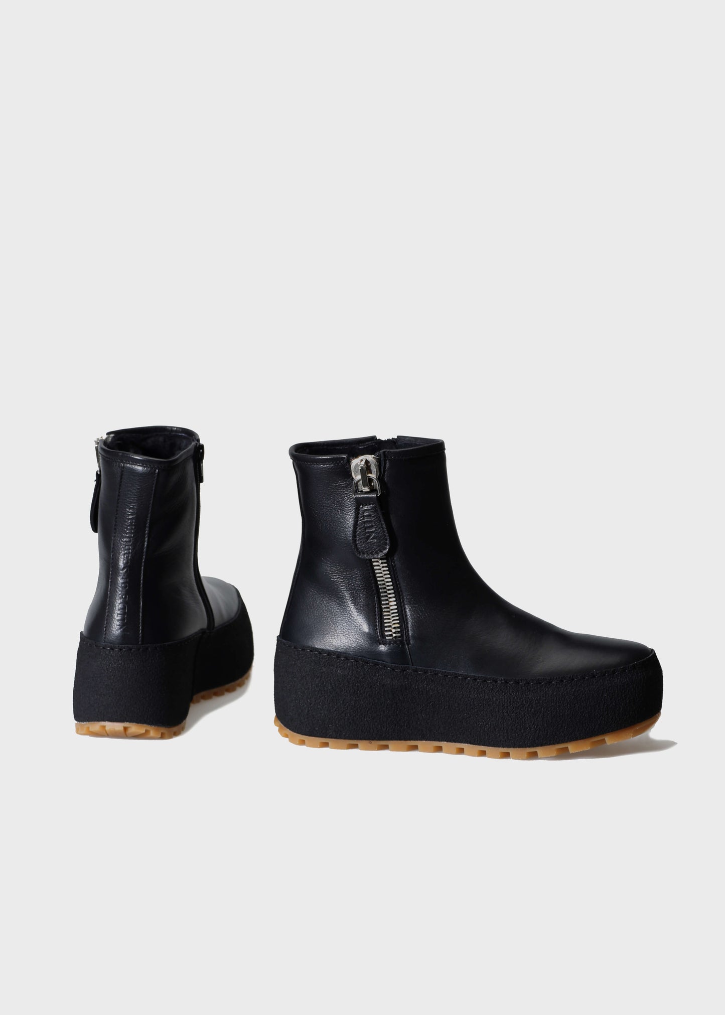 WINTER 002LA NERO BOOT IN KIPS LEATHER - AMBRA SOLE