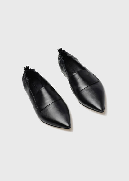 ZOE 003 NERO FLAT IN TROPEZ LEATHER