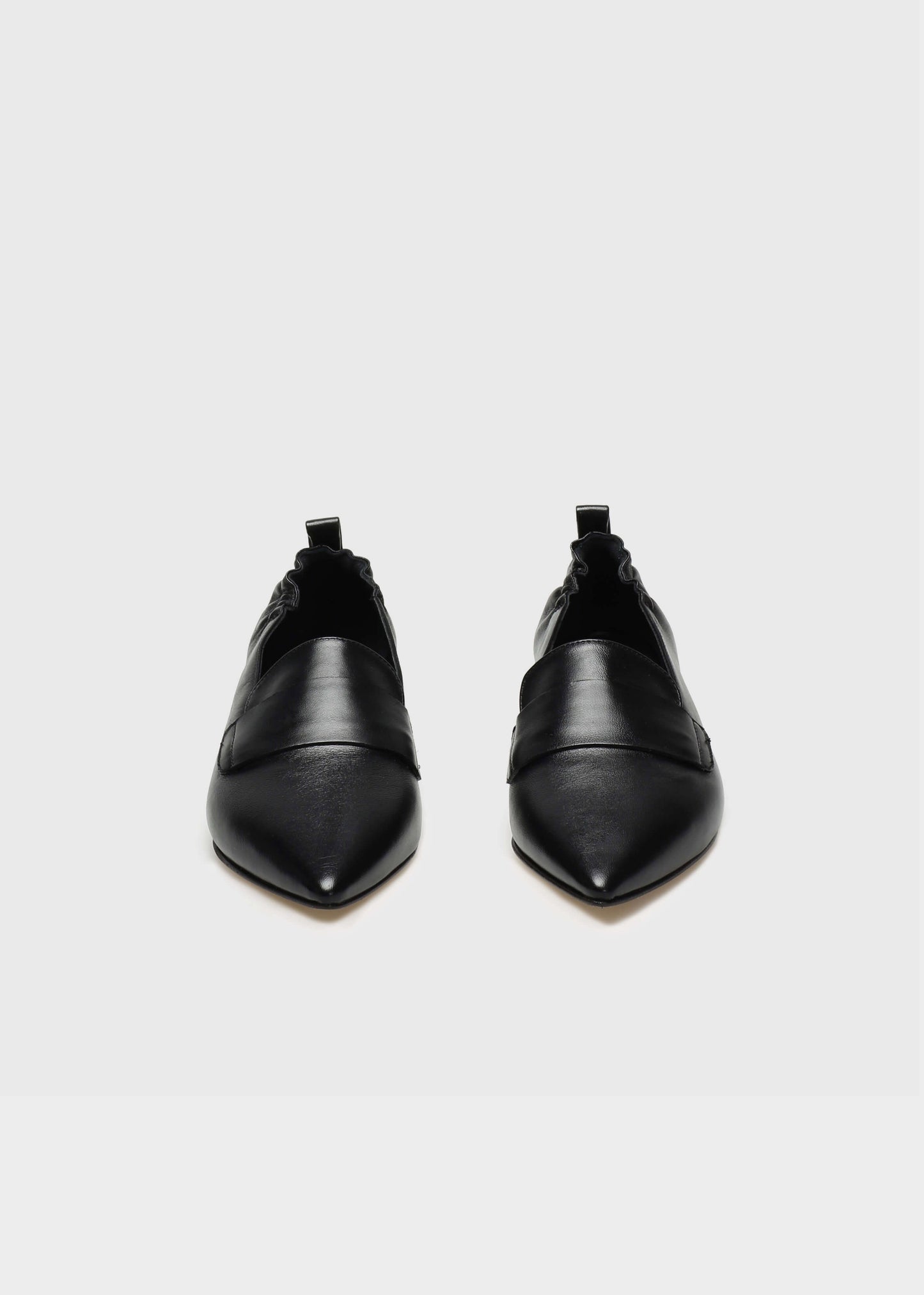 ZOE 003 NERO FLAT IN TROPEZ LEATHER