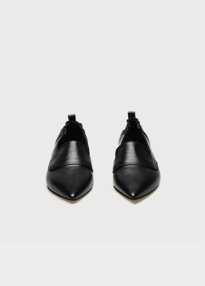 ZOE 003 NERO FLAT IN TROPEZ LEATHER