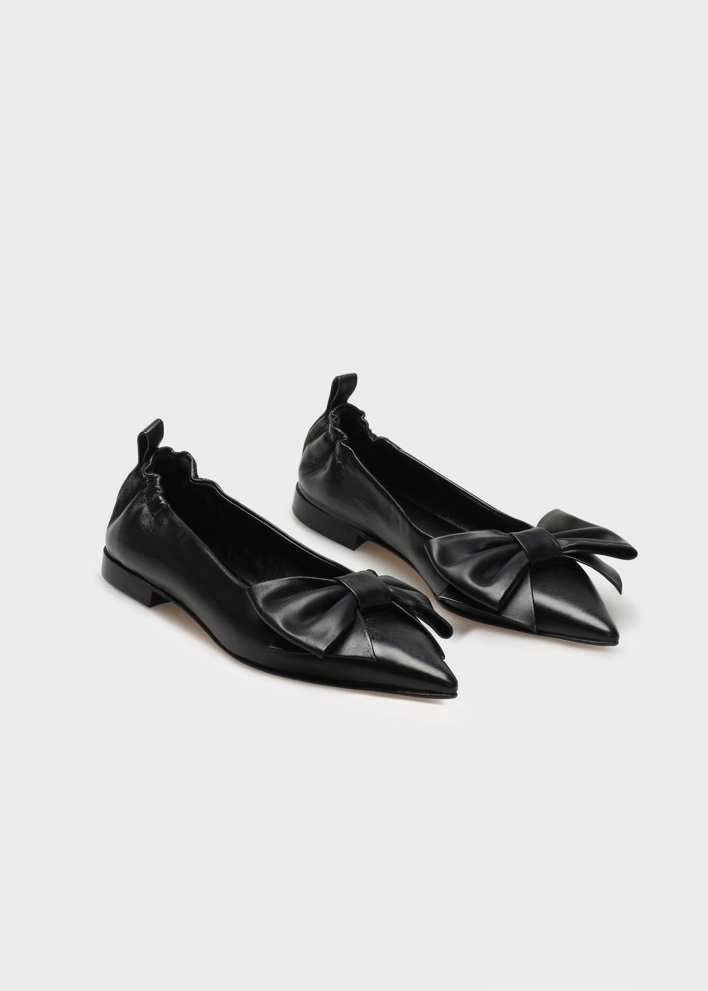 ZOE 005 NERO FLAT IN TROPEZ LEATHER