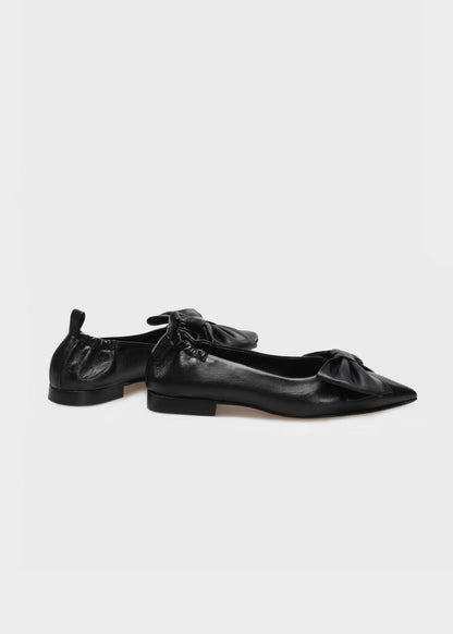 ZOE 005 NERO FLAT IN TROPEZ LEATHER