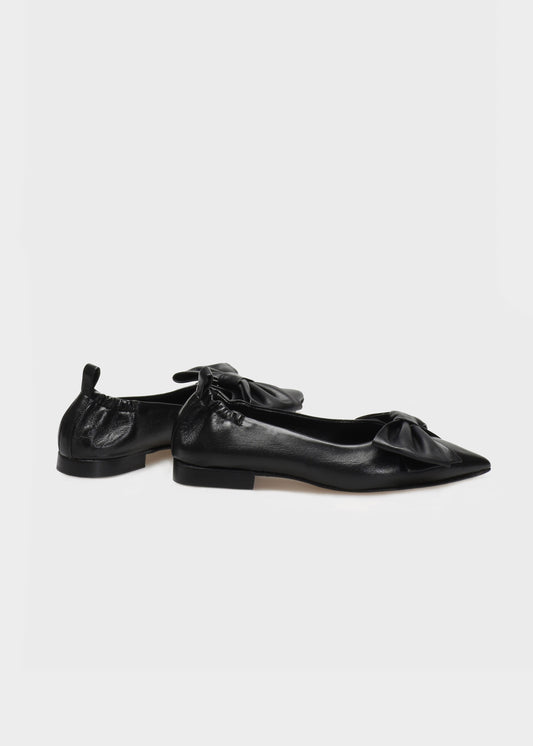 ZOE 005 NERO FLAT IN TROPEZ LEATHER