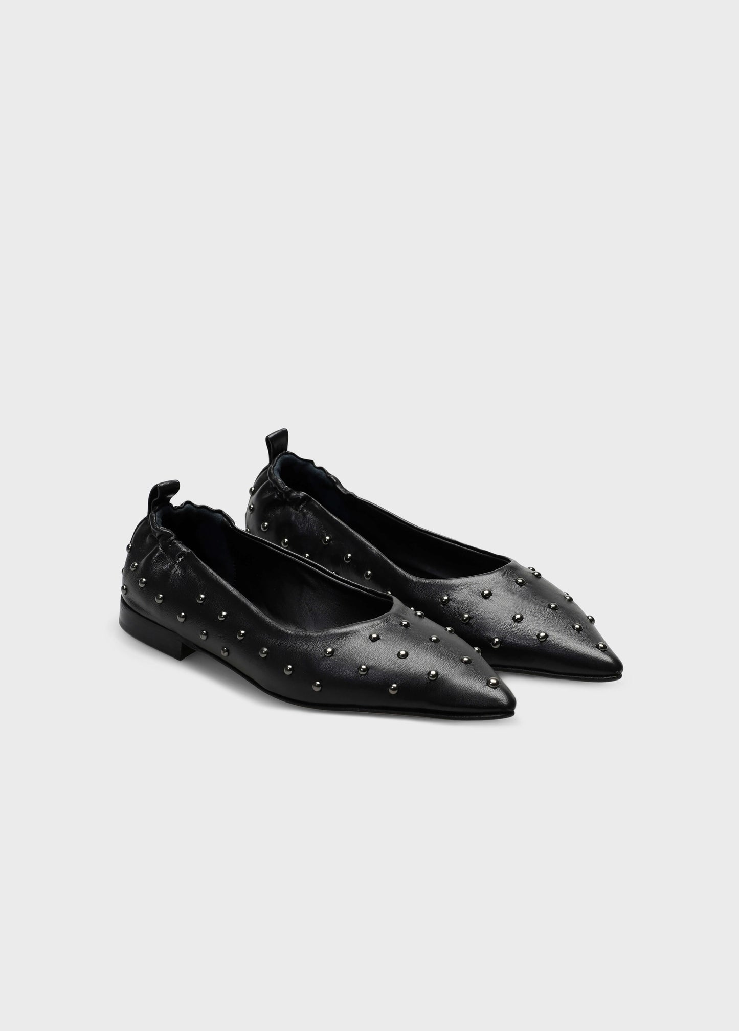 ZOE 006 NERO FLAT IN NAPPA LEATHER